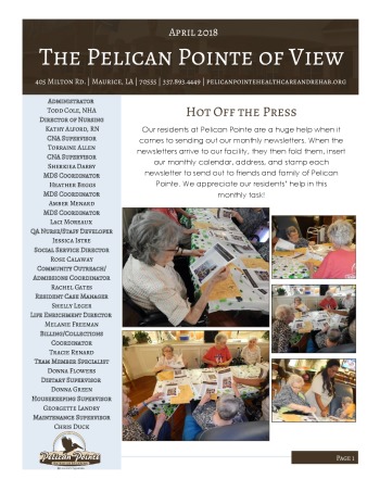 thumbnail of Pelican Pointe April 2018 Newsletter