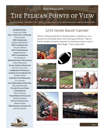 thumbnail of Pelican Pointe November 2019 Newsletter