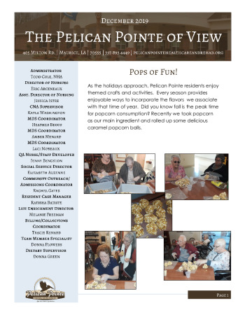 thumbnail of Pelican Pointe December 2019 Newsletter